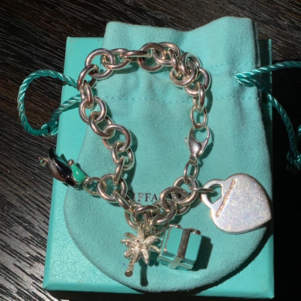 authentic tiffany & co multi charm bracelet